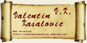 Valentin Kasalović vizit kartica